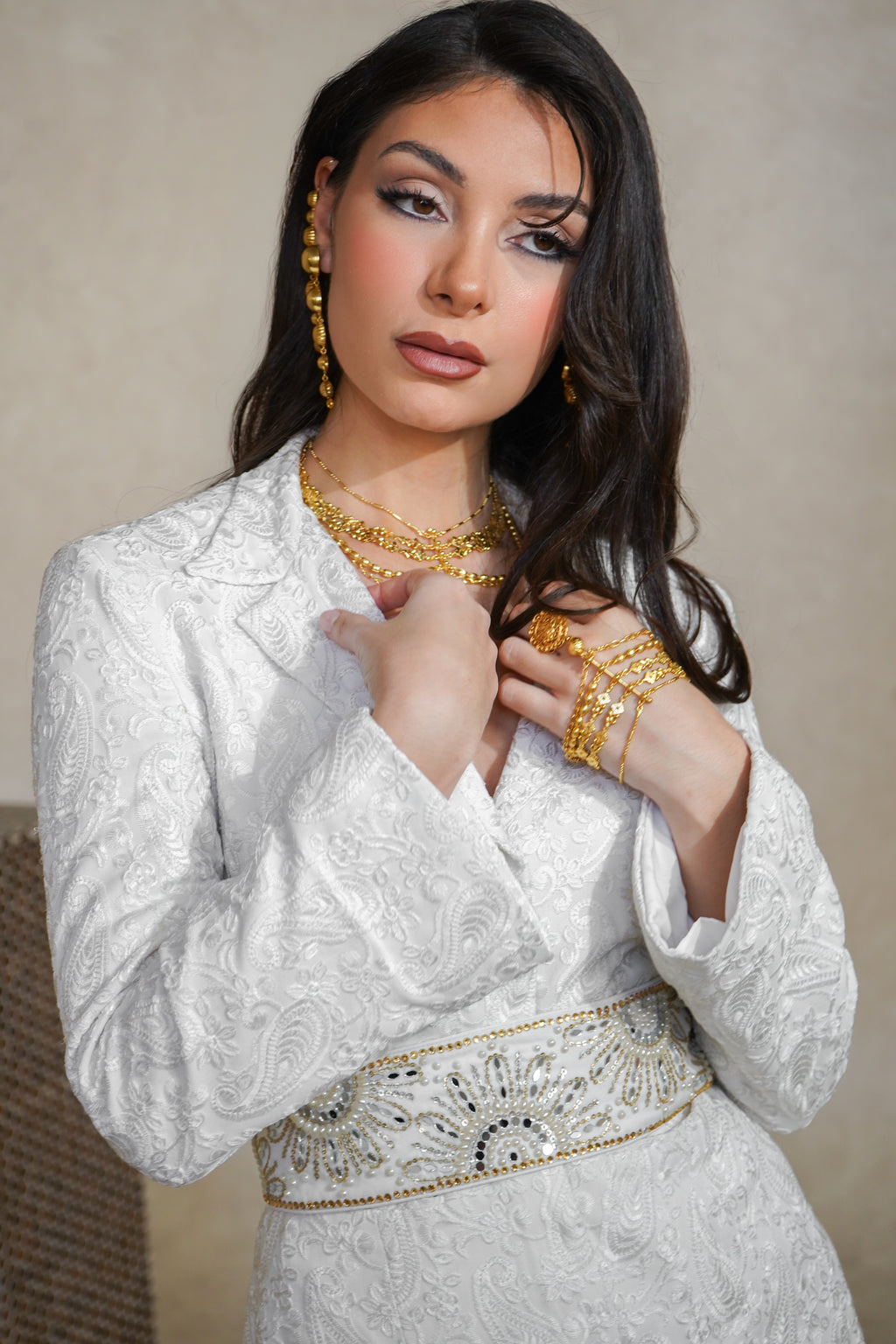 White Paisley Blazer